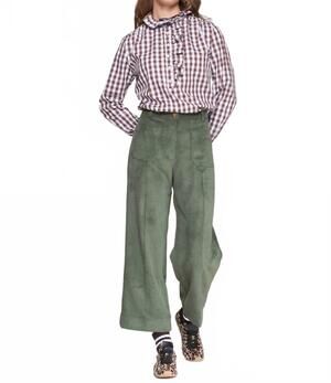 NEW VILAGALLO dorin wide leg pants in green